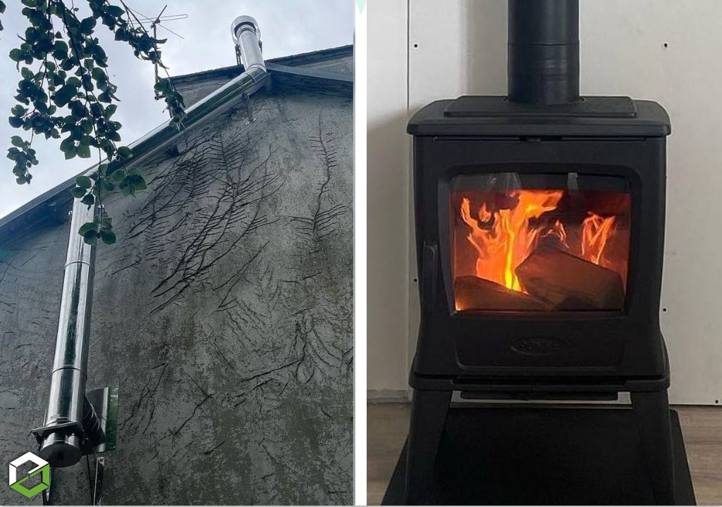 Ets Les Chauffagistes Bretons : Installation d'un poêle à bois Dovre Tai 35