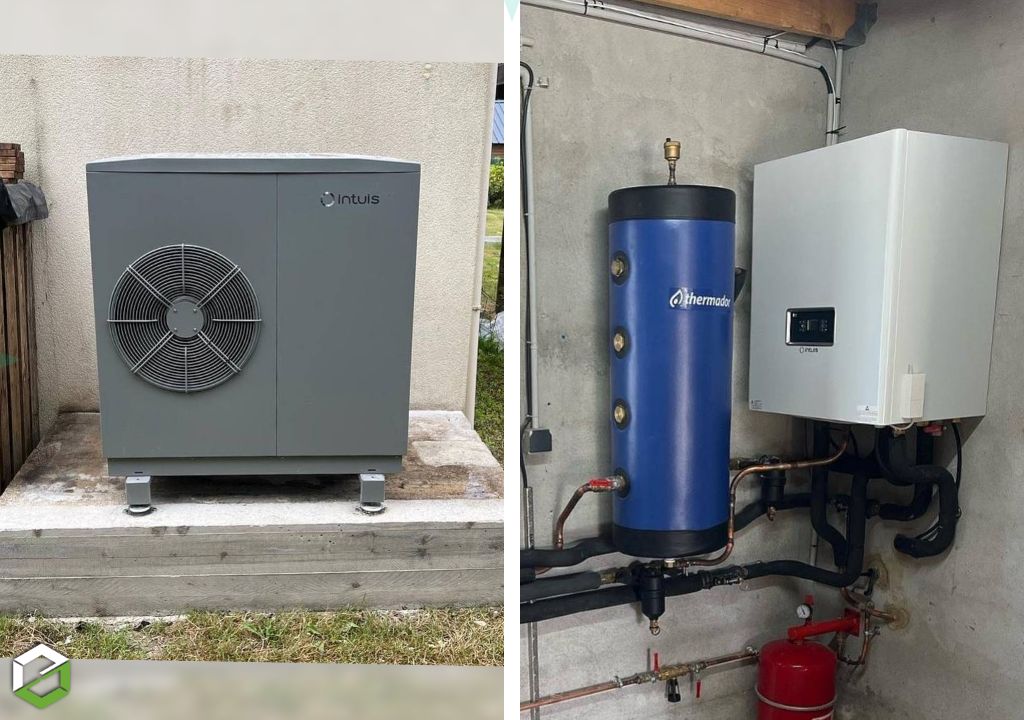 Consultez la chantier : remplacement chaudière gaz par pac auer by intuis à elliant par les chauffagistes bretons 
