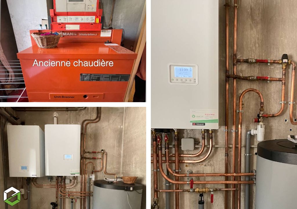 Installateur RGE QualiPac - Installation d'une Pompe à Chaleur Air/Eau Hybride Gaz FRISQUET