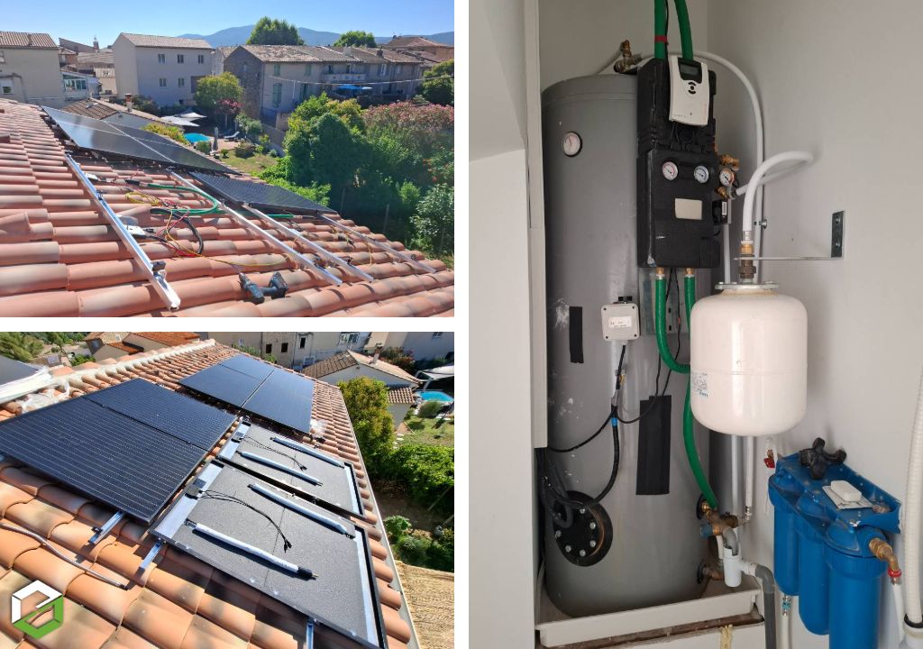 Repose d'une installation solaire hybride et extension photovoltaïque
