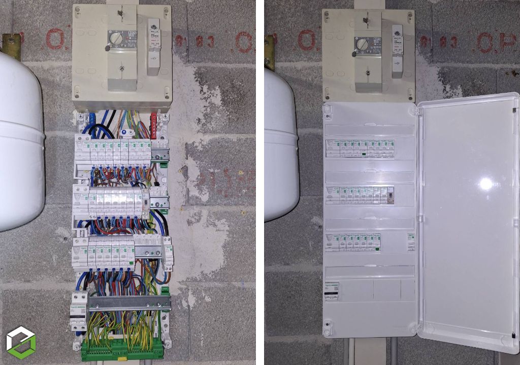 Reprise et agrandissement du tableau électrique