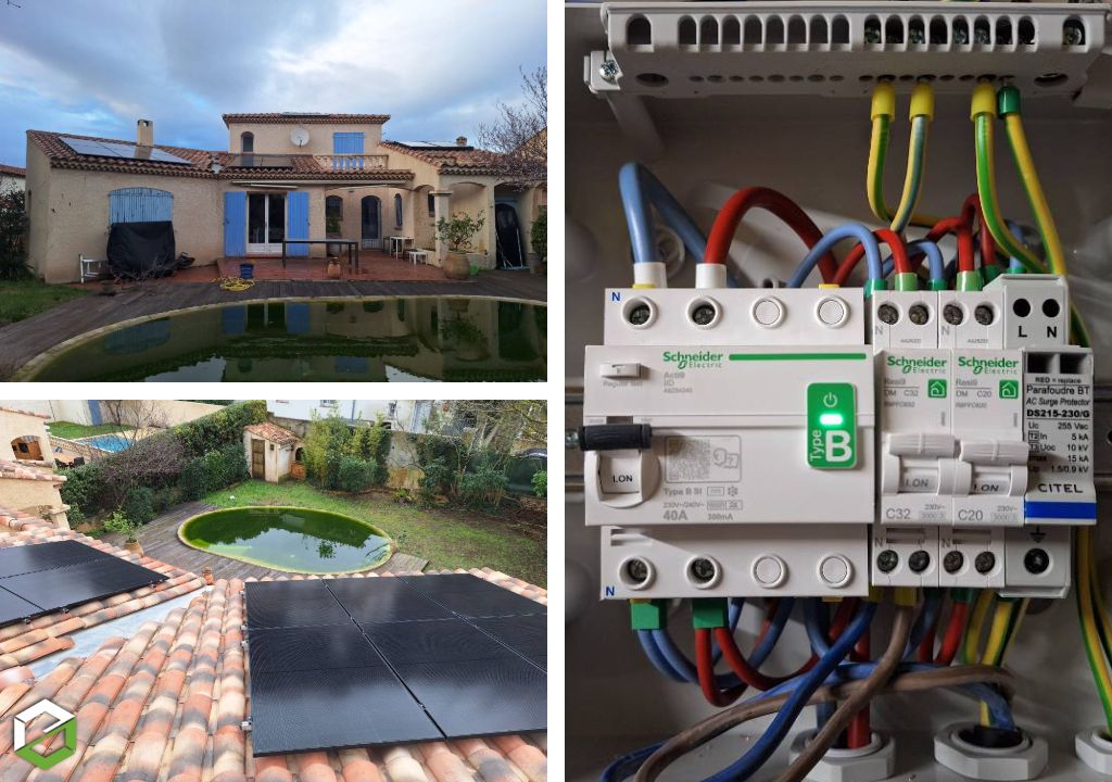 Installation photovoltaïque 5,4 kWc avec batterie de stockage et back-up