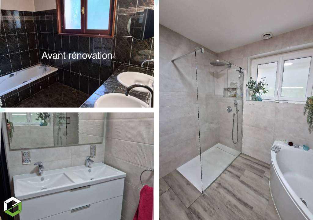 Consultez la chantier : installation ou rénovation d'une salle de bains - entreprise rge qualibois