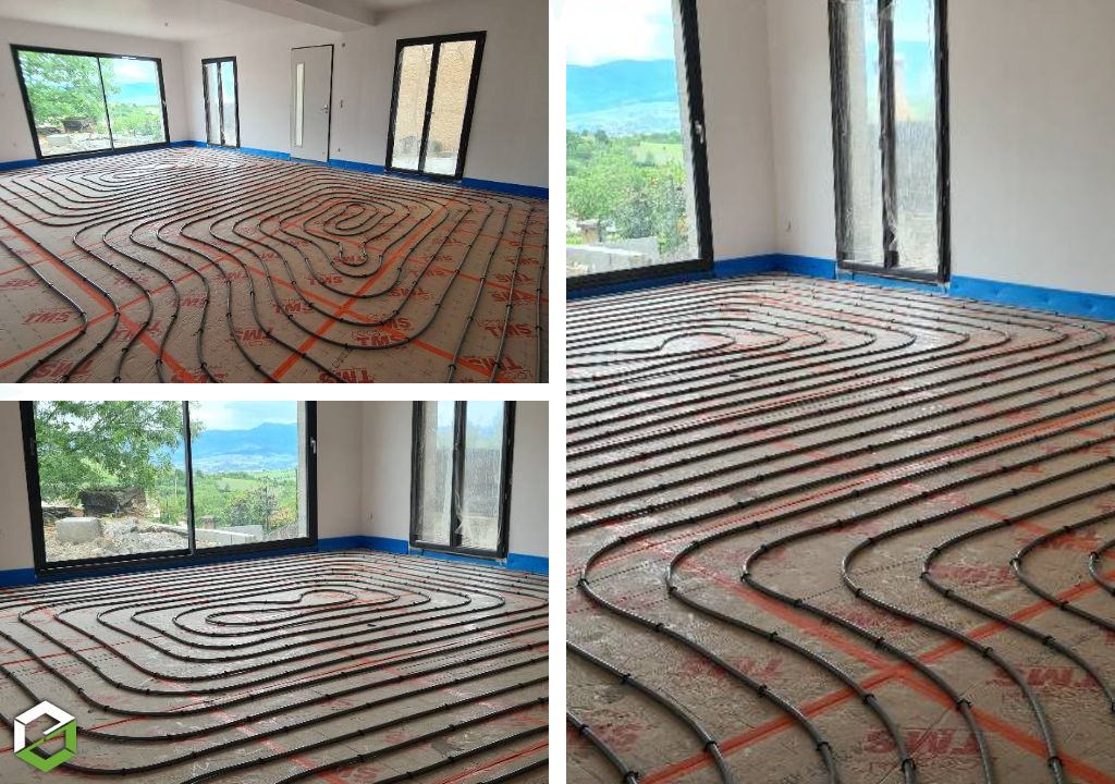Consultez la chantier : plancher chauffant basse température – installation complète sur maison neuve
