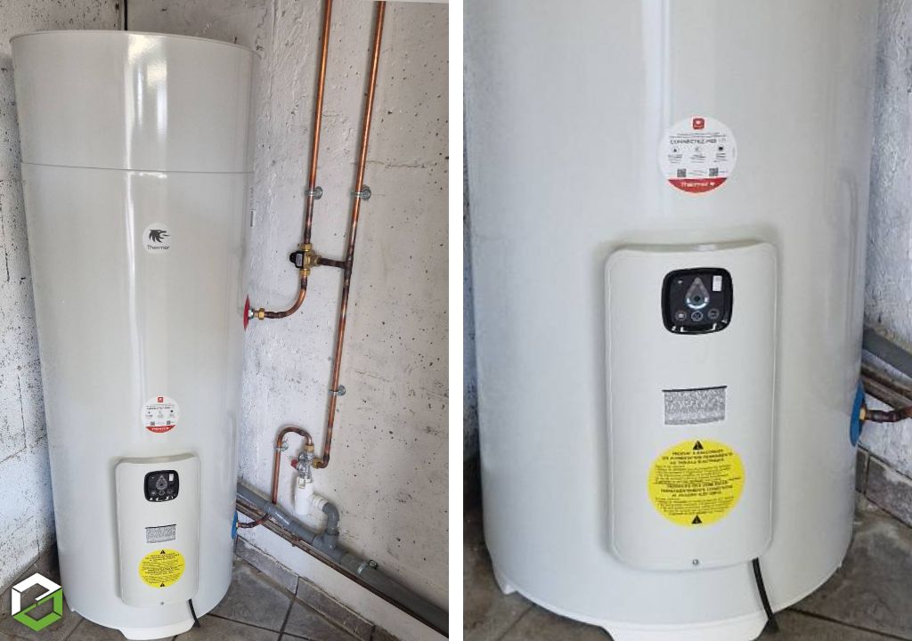 Installation d'un chauffe-eau thermodynamique à prise d’air ambiant Thermor