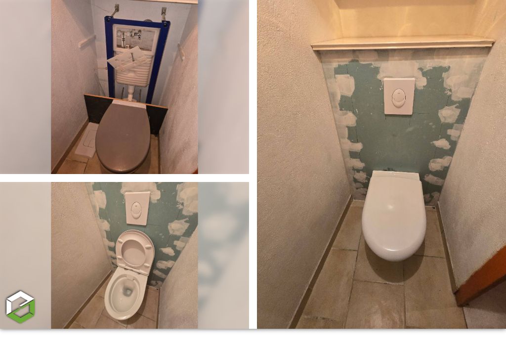 remplacement d’un bâti-support wc