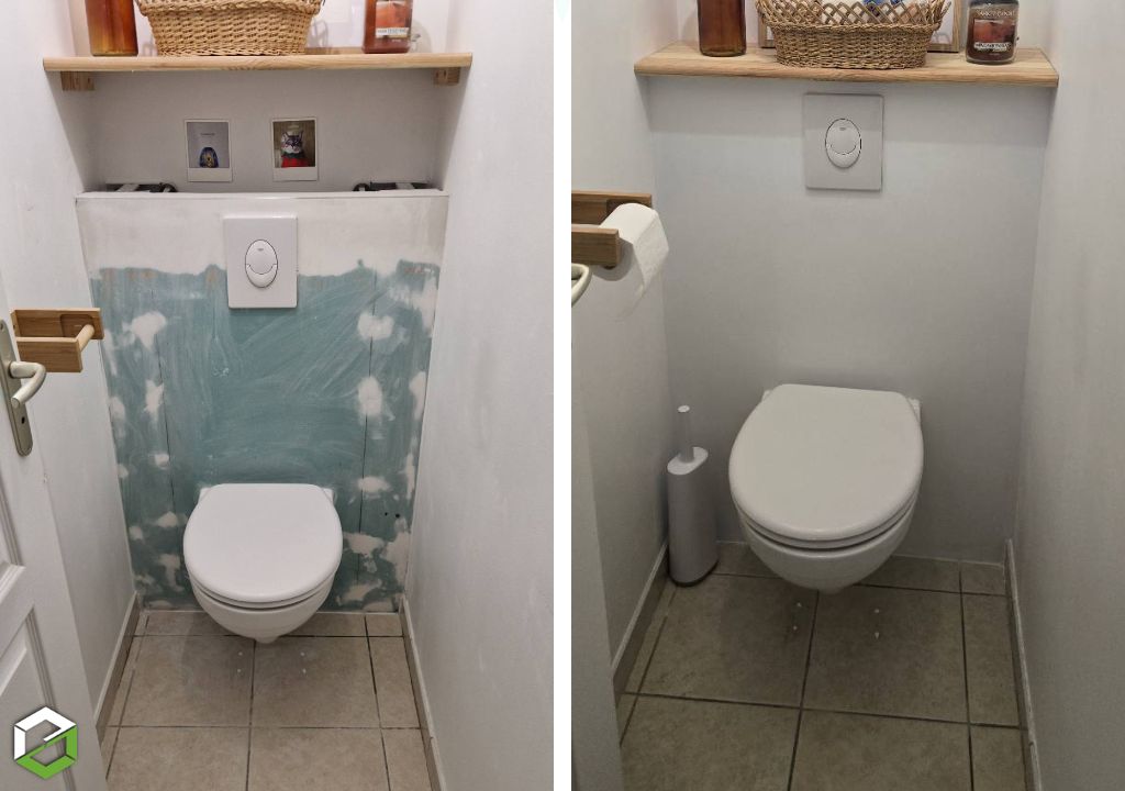 Remplacement d’un WC classique par un WC suspendu
