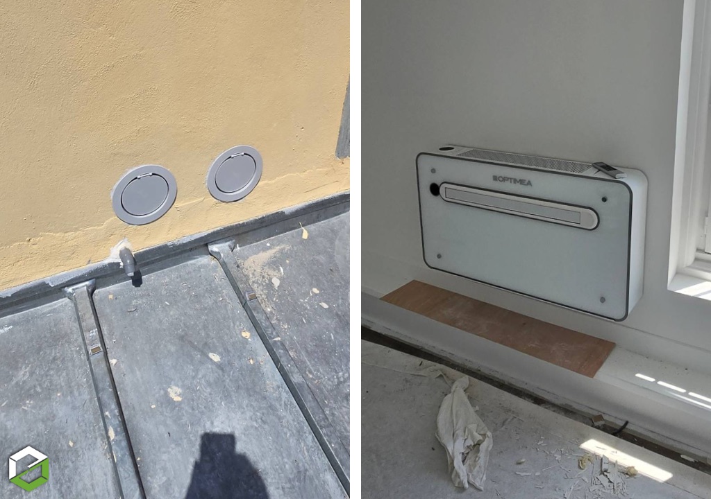 Installation d’une PAC air/air Optimea monobloc sans unité extérieure