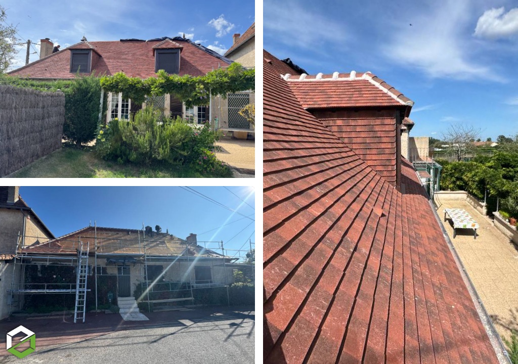 Consultez la chantier : réfection d'une toiture en tuile plate sur maison d'habitation