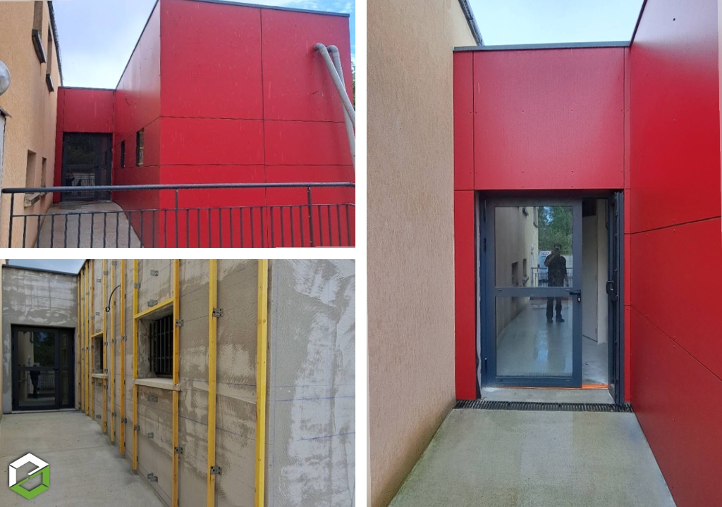 Consultez la chantier : extension et rénovation d'un bâtiment en ossature bois