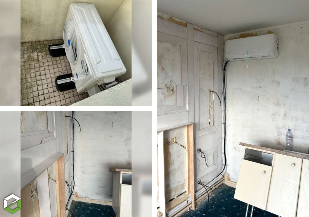 pose d'une climatisation airwell en appartement - entreprise rge qualipac