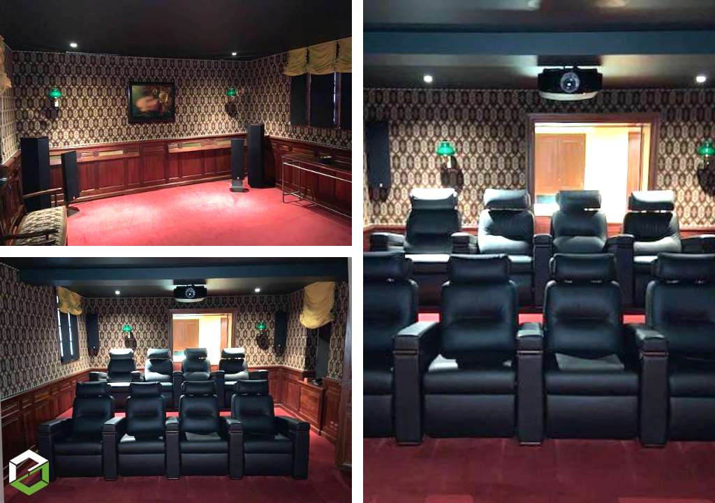 Eclairage d'une salle de projection vidéo privée-Calvados (14)