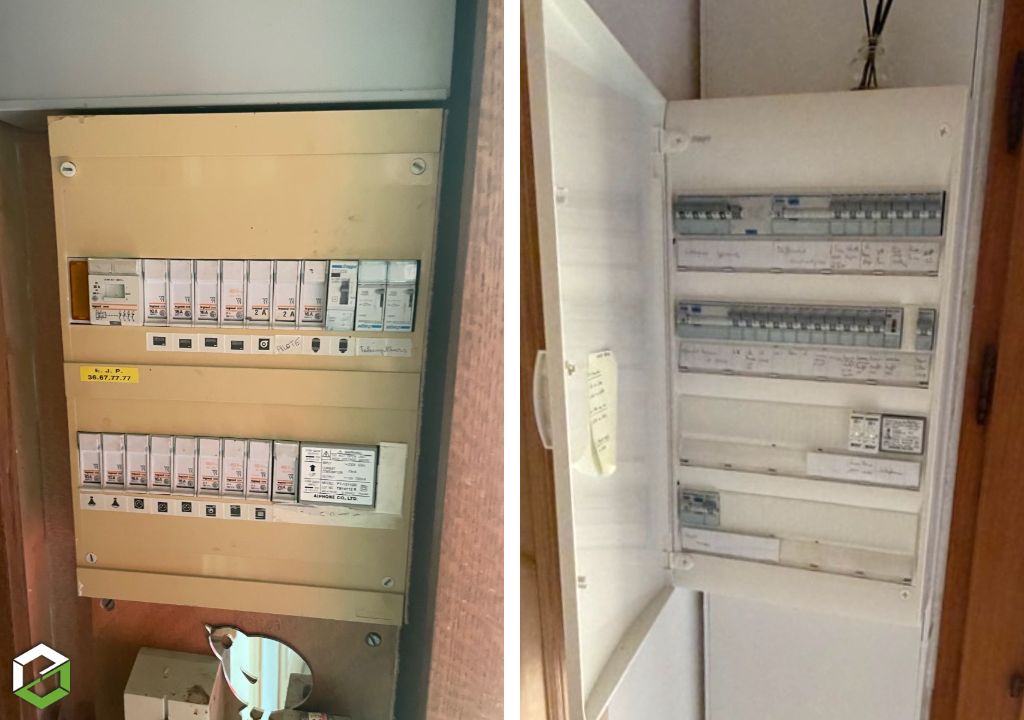 Consultez la chantier : rénovation d'un tableau électrique avec passage en triphasé
