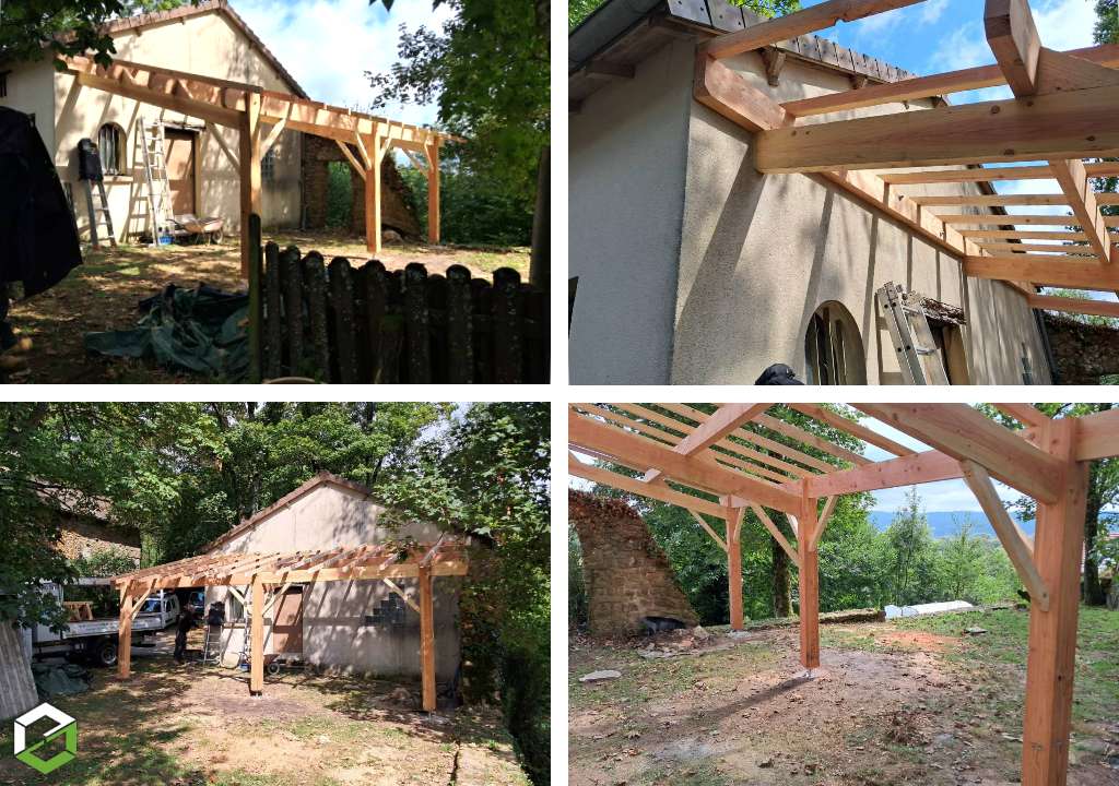 création complète de carport pour abri de voiture