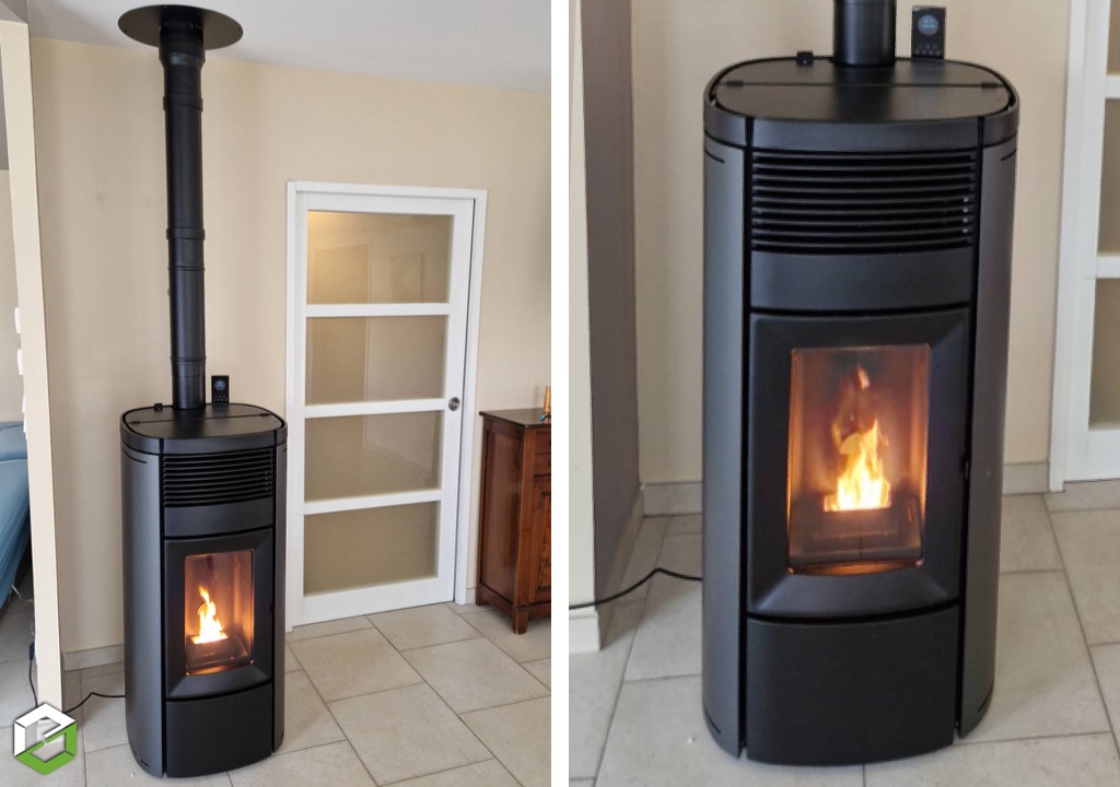 Installation d'un poêle à granulés MCZ en complément d'une pompe à chaleur air air-Drôme (26)