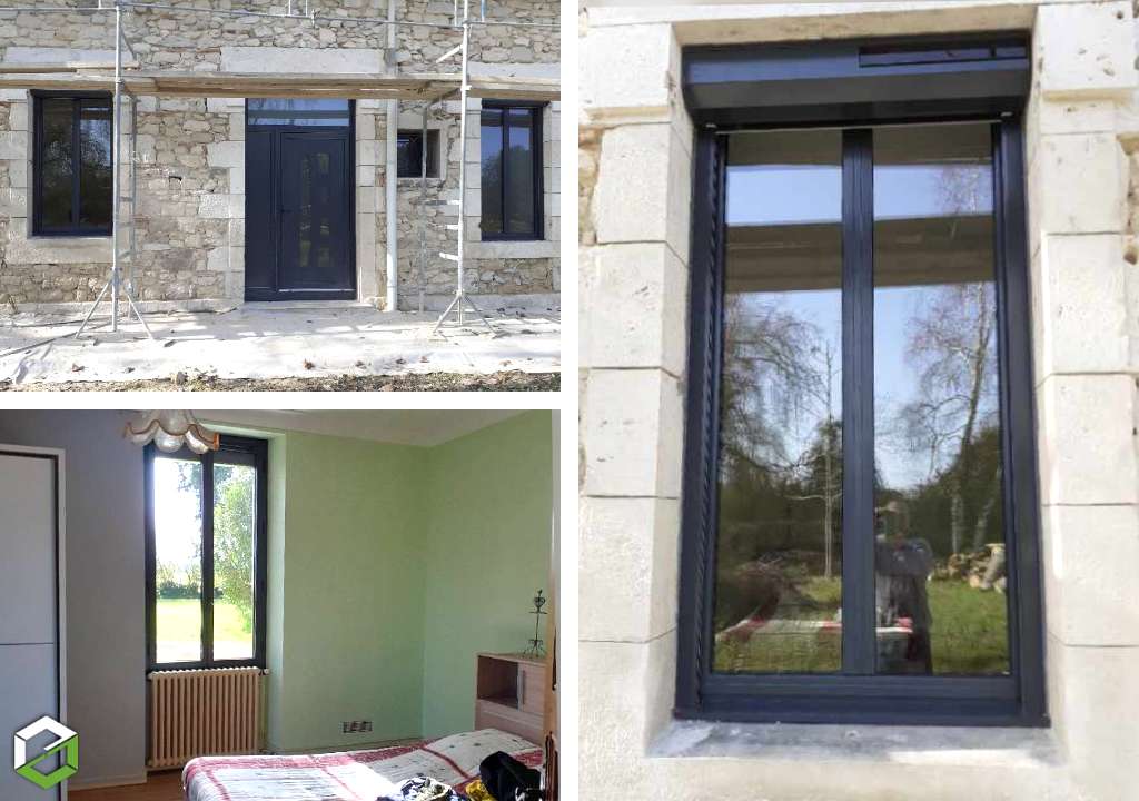 Consultez la chantier : pose de menuiseries et volets roulants solaires somfy / soprofen - entreprise rge