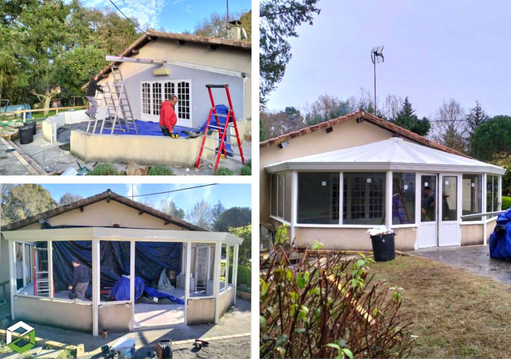 fabrication et pose d'une véranda en gironde (33) - entreprise rge