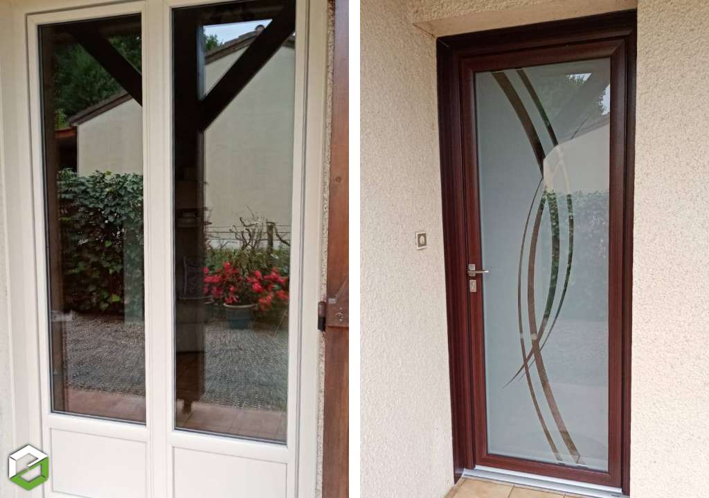 Consultez la chantier : pose de fenêtre pvc beige marque bouvet - pose en rénovation - entreprise rge