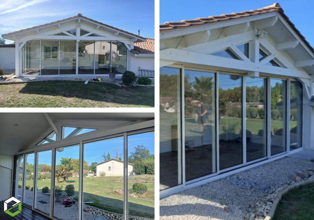 🏠 fermeture d'une terrasse avec menuiseries aluminium