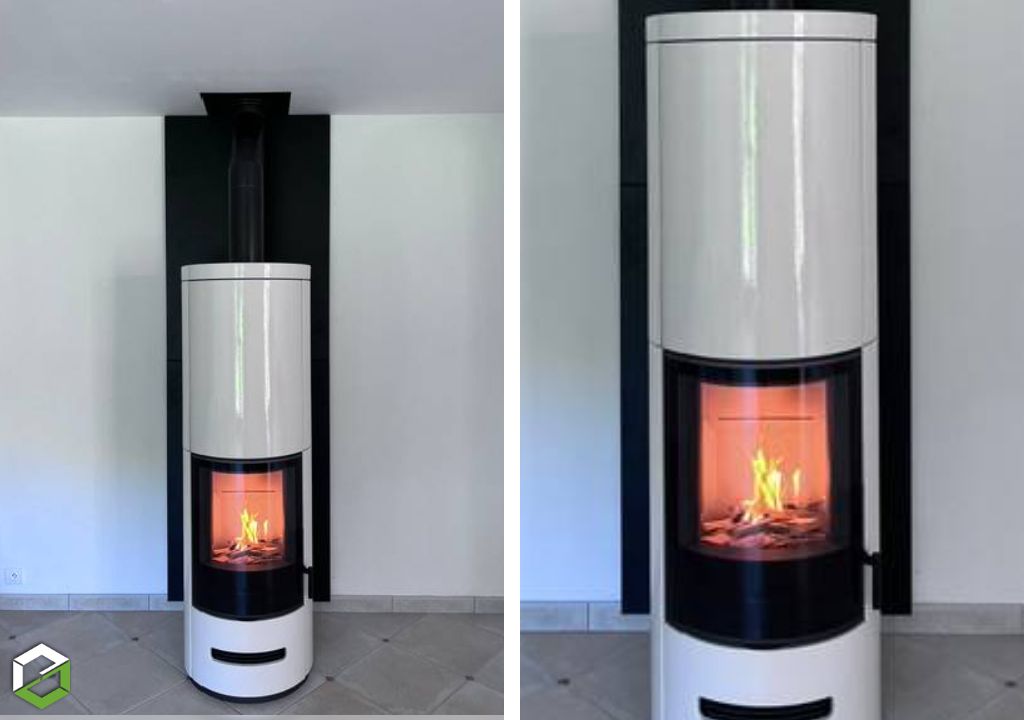 Consultez la chantier : pose de poêle à bois  piazzetta modèle : e929m-h - installateur rge qualibois