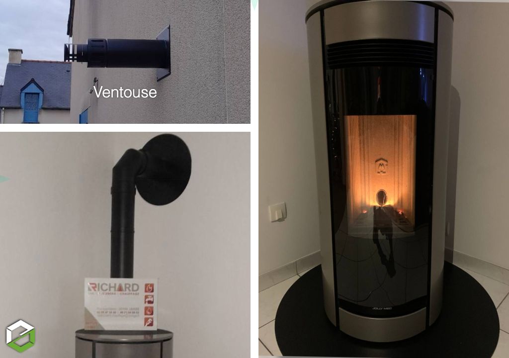 Sarl RICHARD : Pose d'un poêle à granulé canalisable JOLLY MEC