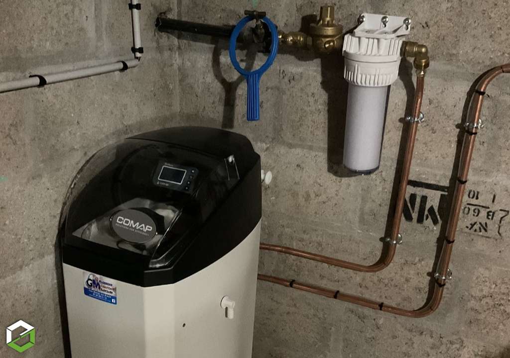 Installation d'un adoucisseur d'eau COMAP