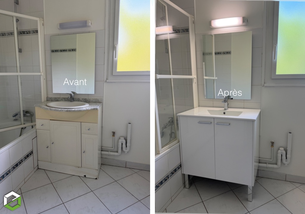 Remplacement meuble de salle de bain -Val de Marne (94)