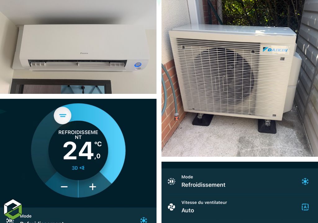Consultez la chantier : installation climatisation daikin perfera pour un confort thermique toute l'année