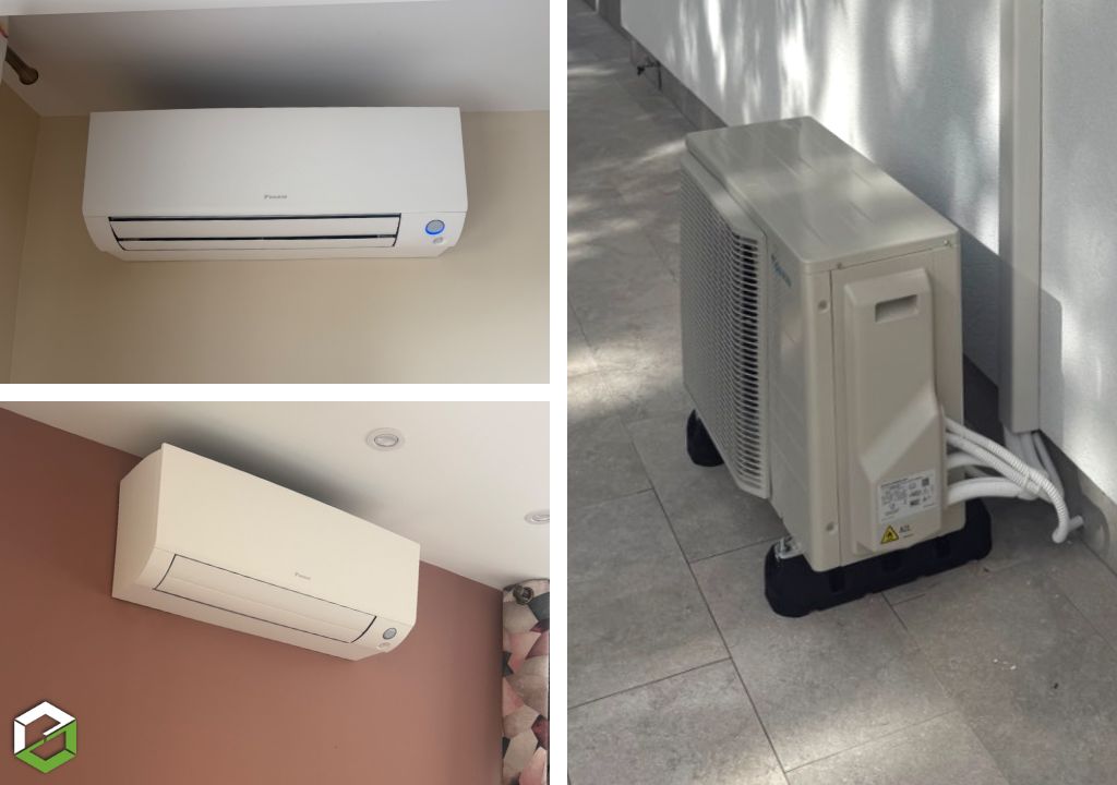 Installation de climatisation Daikin Perfera pompe à chaleur air air