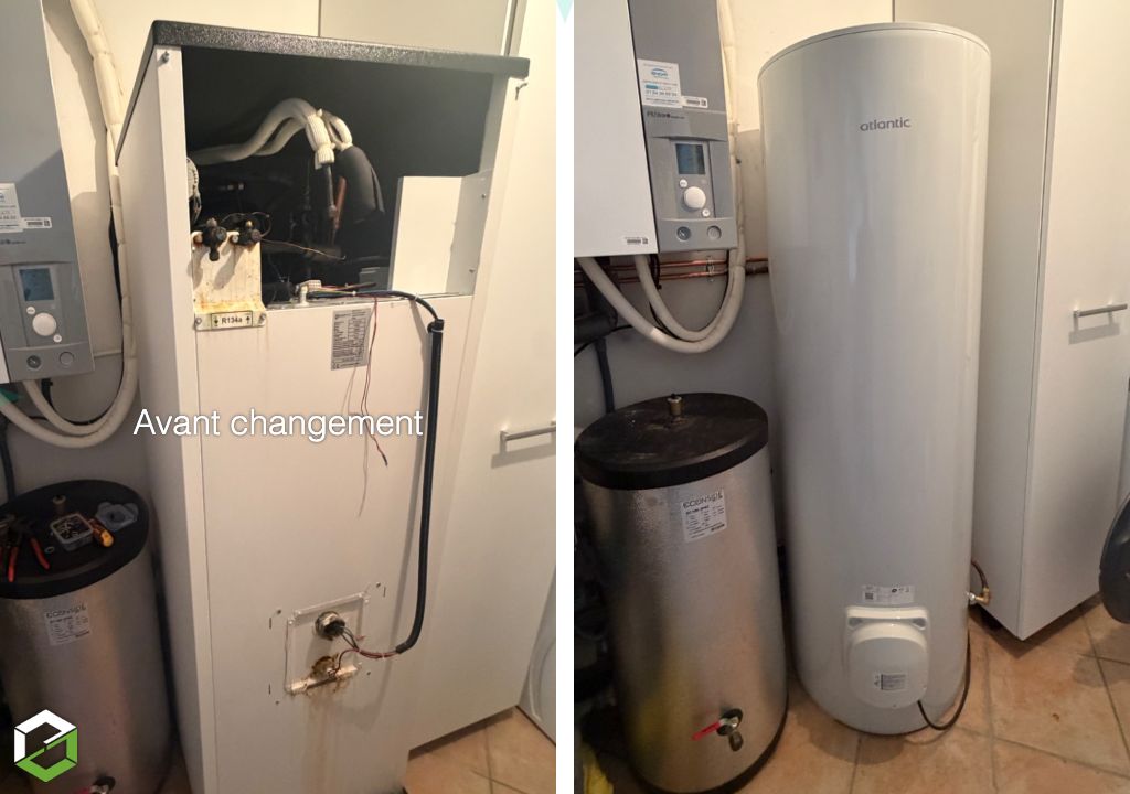 Remplacement d'un chauffe eau électrique Atlantic 