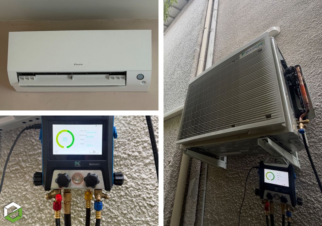 Installation de climatisation réversible Daikin 