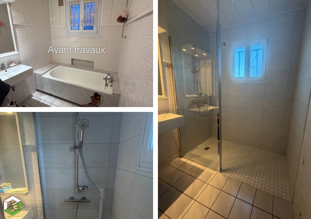 Ets Christian Jeffroy : Remplacement d'une baignoire part une douche 