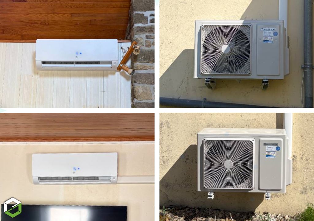 Consultez la chantier : installation de deux climatisations réversibles thermor