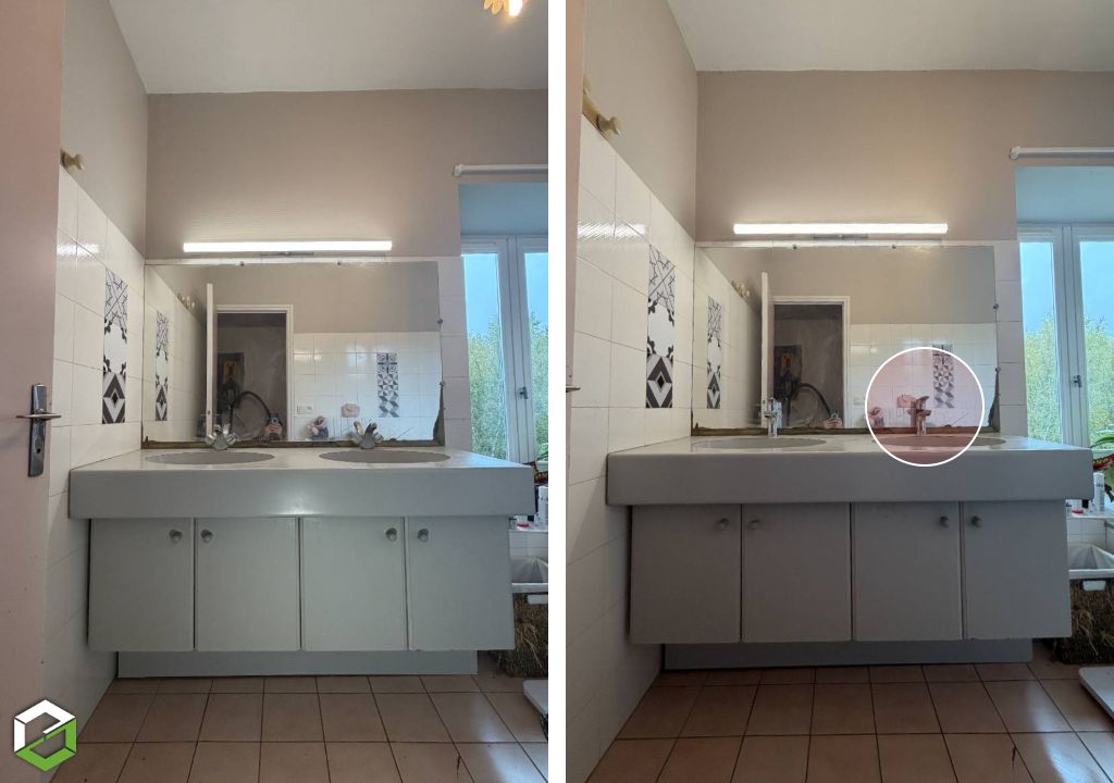 Remplacement de robinet sur meuble vasque