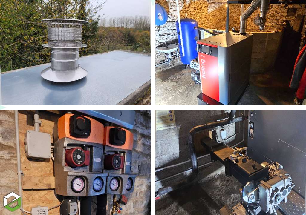 Remplacement d'une chaudière à bois déchiqueté par une FROLING T4e - Entreprise RGE Qualibois