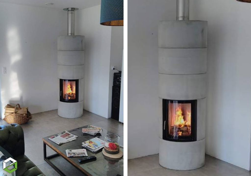 Consultez la chantier : pose d'un poêle à bois brunner bso 1