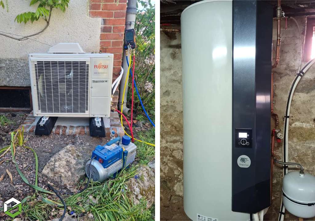 Ets Nathan Sherrard : Pose d'un chauffe-eau thermodynamique Thermor - Artisan QualiPAC