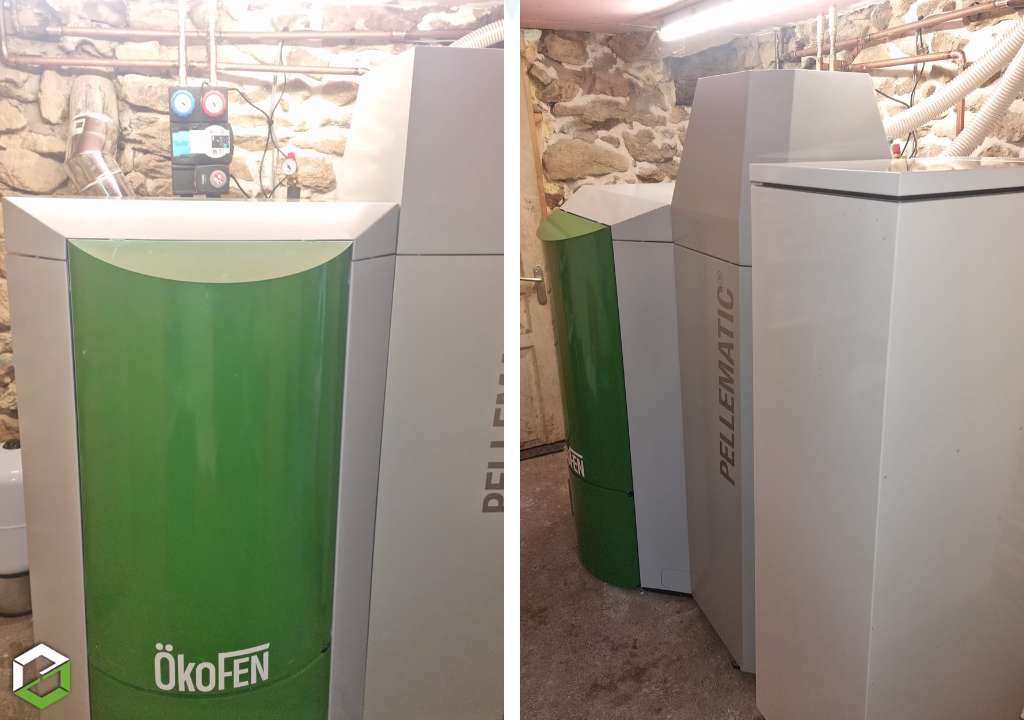 Ets Nathan Sherrard : Changement chaudière bûches par chaudière granulés (pellets) Okofen - Installateur RGE Qualibois