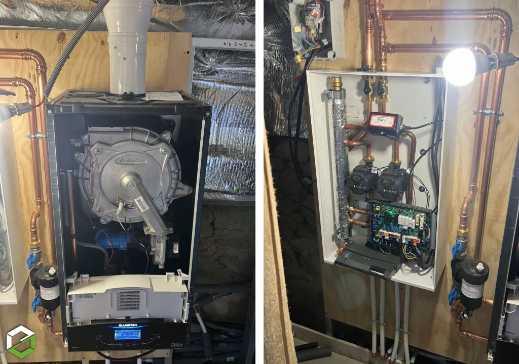 Pose dune chaudiere gaz propane ariston avec sa citerne par une chauffagiste gaz-Creuse (23)