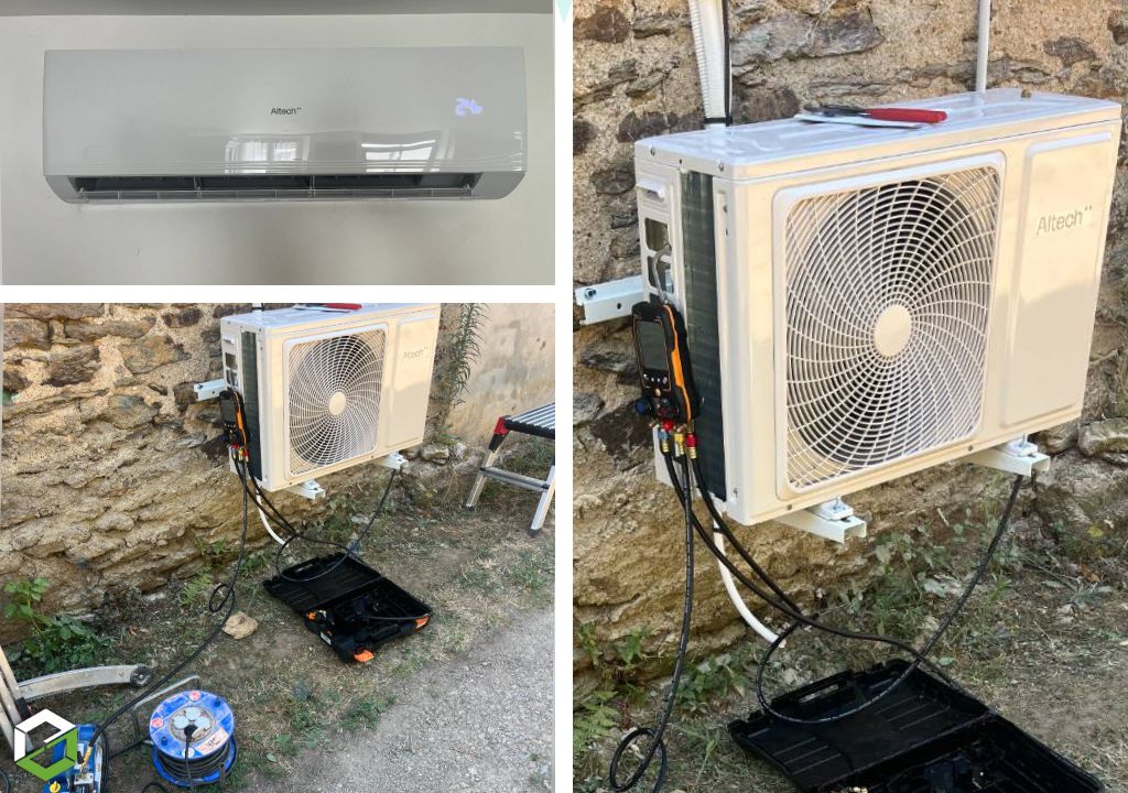 Consultez la chantier : installation d'une climatisation monosplit murale altech