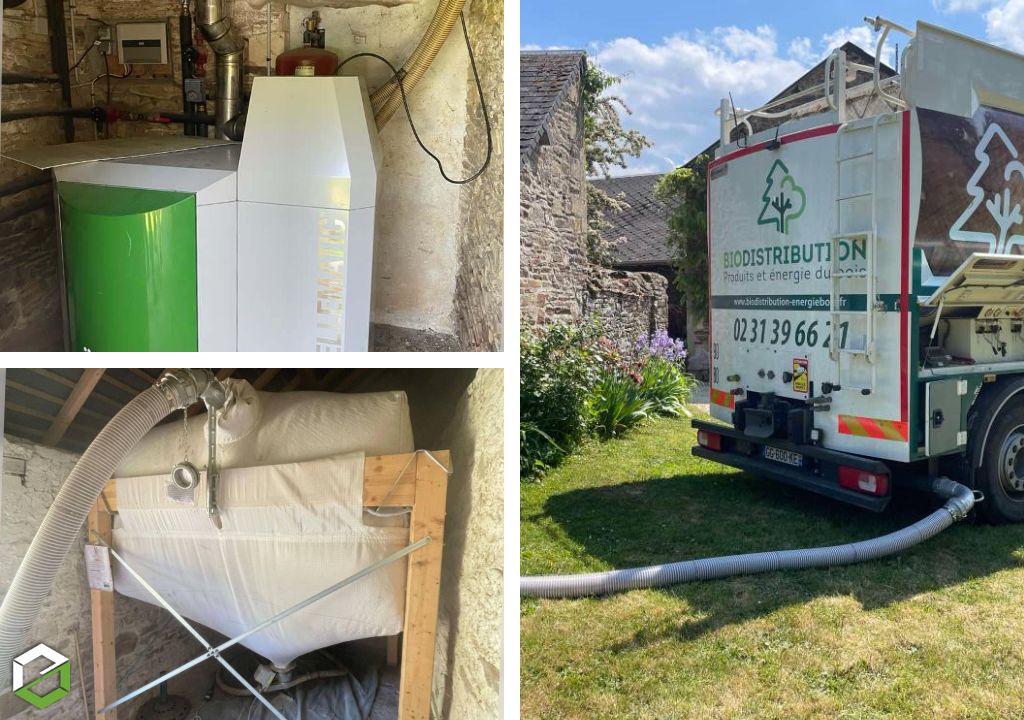 livraison par gruchy combustibles de granulés bois vrac par camion souffleur 