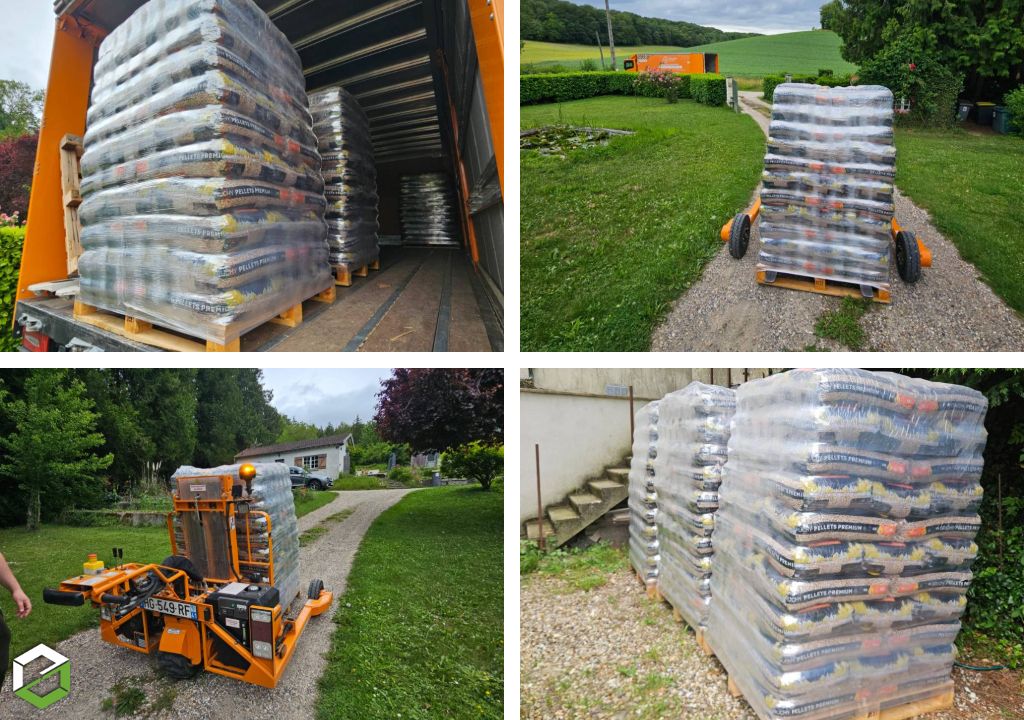 livraison de pellets sur palette par gruchy combustibles