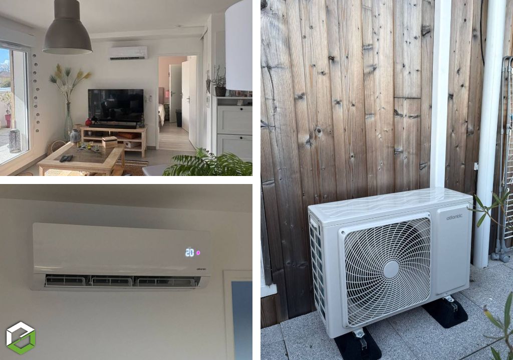 Mise en place d'une Climatisation réversible par pompe à chaleur Air-Air ATLANTIC par un artisan certifié RGE-Gironde (33)