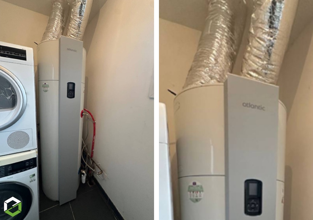 Remplacement d'un chauffe-eau thermodynamique et installation d'un Calypso Connecté 240L Atlantic - Installateur RGE-Gironde (33)