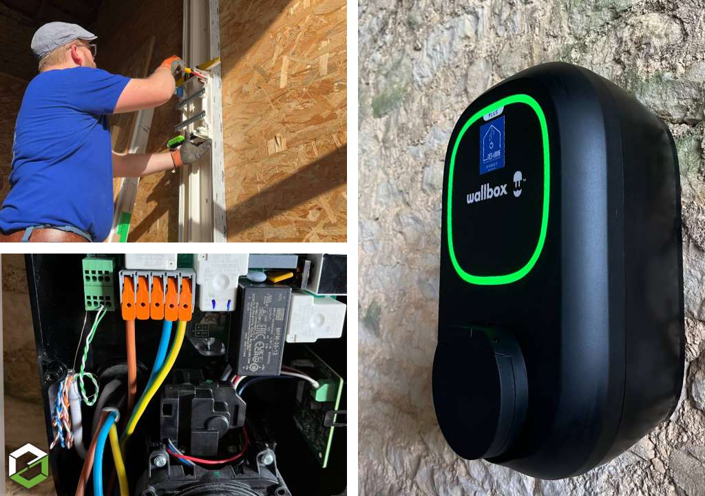 installation borne de recharge véhicule électrique avec option de recharge solaire - projet clé en main