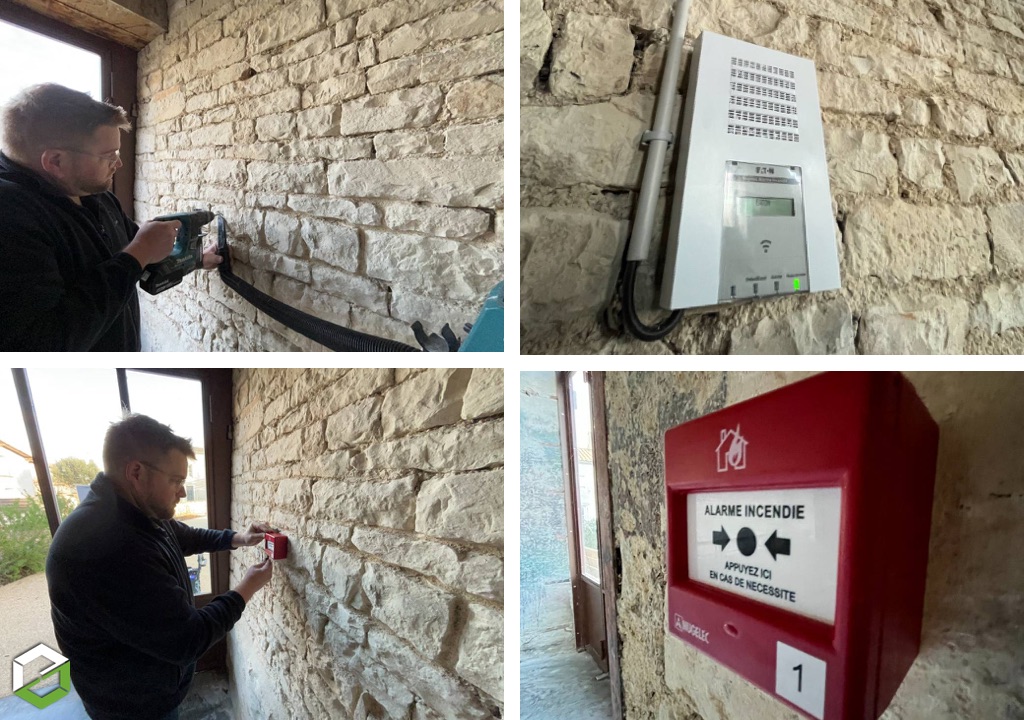 Consultez la chantier : ​pose alarme incendie type 4 dans un erp