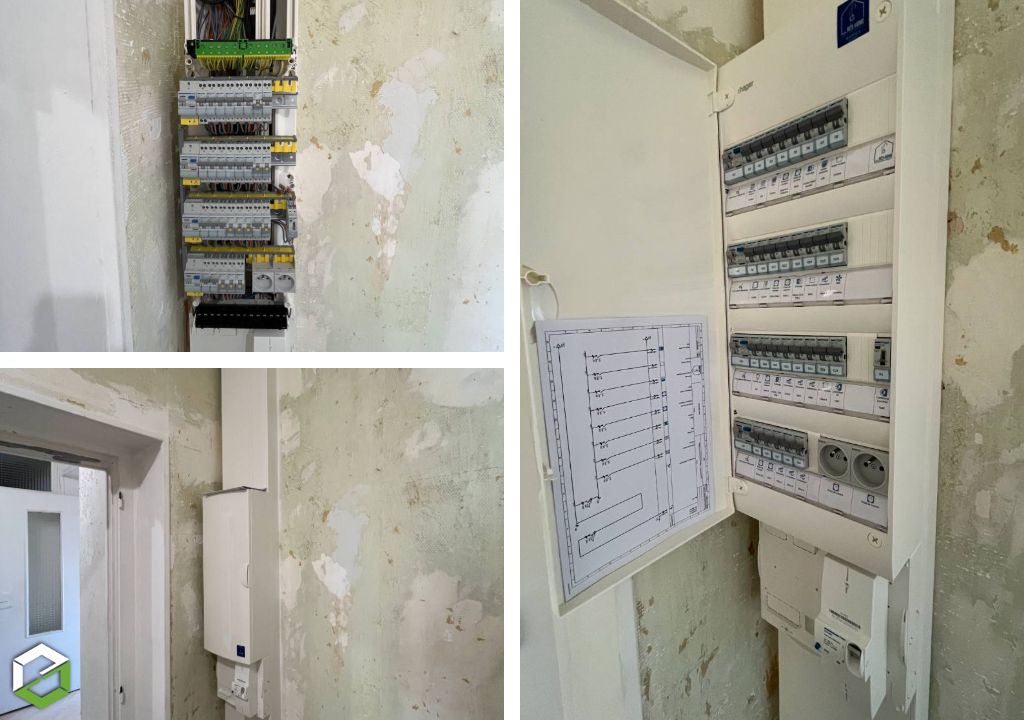 Consultez la chantier : rénovation électrique d'un appartement : réalisation et finition parfaite 