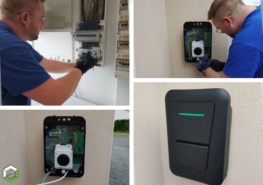Installation borne de recharge HAGER Witty One 7,4 kW : discrétion et performance au rendez-vous