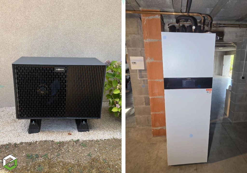 Consultez la chantier : remplacement d’une chaudière fioul par une pompe à chaleur viessmann vitocal 250-a 8 kw