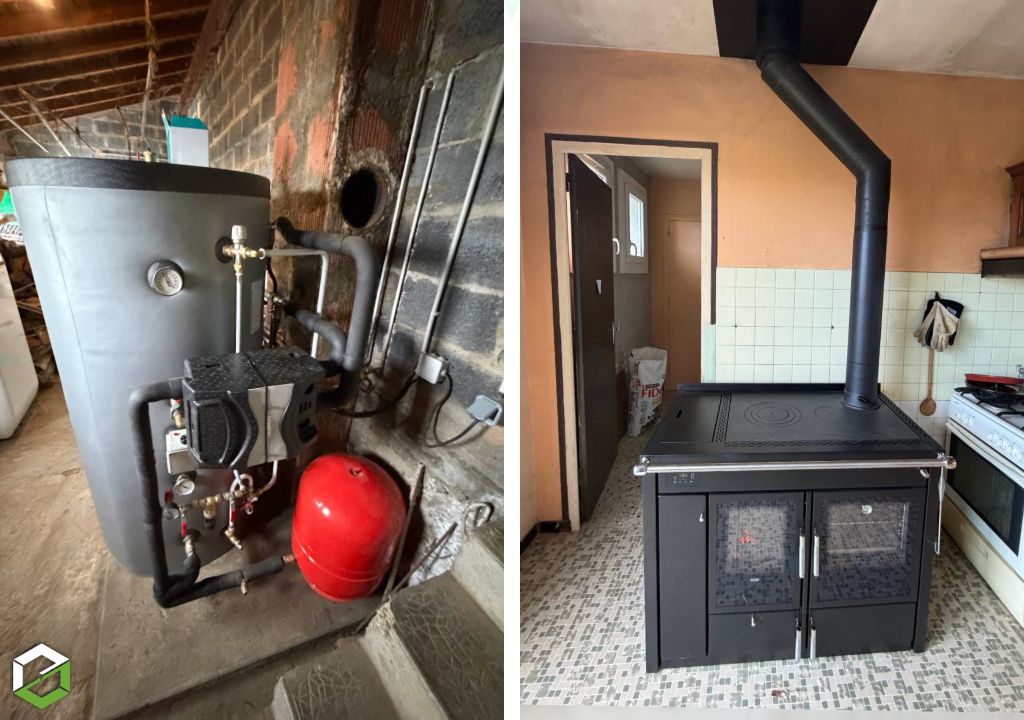 Installation d’un poêle fourneau bouilleur ALTEA 110